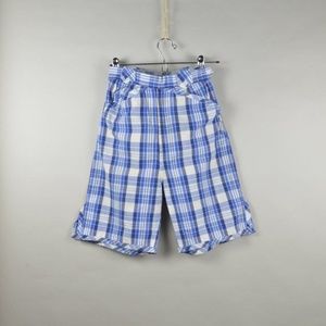 2 for $30 - Vintage 1960s Golfer Shorts Blue Plaid